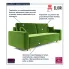 Zielona welurowa sofa Taloria
