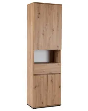 Zamykany regał słupek 60 cm dab artisan - Novox 4X w sklepie Edinos.pl