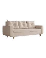 Beżowa rozkładana sofa z pojemnikiem na pościel - Alvesso 3X w sklepie Edinos.pl