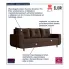 Brązowa tapicerowana sofa Alvesso 4x