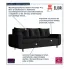 Czarna sofa Alvesso 4x