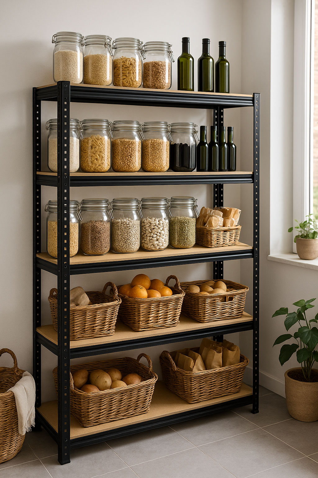 Przykładowe wykorzystanie regału metalowego Ovegi 5X