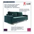 Nowoczesna rozkładana sofa Eralis ciemnozielony