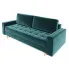 Ciemnozielona sofa welurowa z pojemnikiem - Eralis