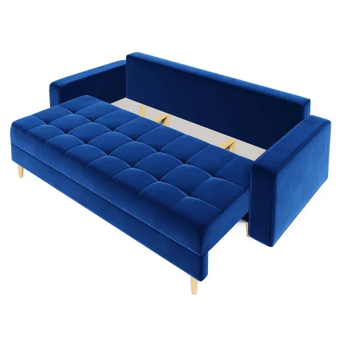 Granatowa rozkladana sofa Eralis