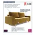 Musztardowa sofa z pojemnikiem Eralis