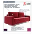 Czerwona sofa rozkładana Eralis