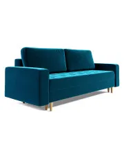 Niebieska sofa rozkładana z funkcją spania - Eralis w sklepie Edinos.pl