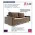 Rozkładana sofa Eralis brązowa