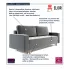 Szara sofa Eralis