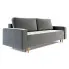 Szara welurowa sofa rozkładana z pojemnikiem - Eralis