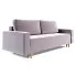 Jasnoróżowa welurowa sofa rozkładana - Eralis
