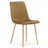 Brązowe krzesło metalowe welurowe - Orinos 3X