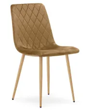 Komplet brązowych welurowych krzeseł do salonu 4 szt. - Orinos 3S w sklepie Edinos.pl