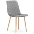 Zestaw 4 jasnoszarych krzeseł welurowych do stołu - Orinos 3S