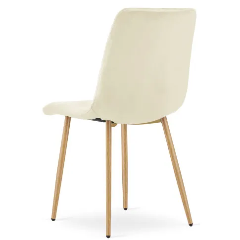 Jasnobeżowe krzesło tapicerowane Orinos 3X