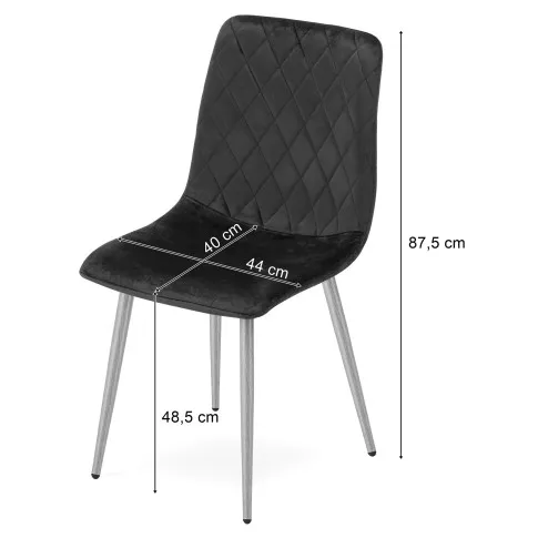 Wymiary metalowego krzesła Orinos 3X
