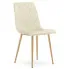 Komplet 4 jasnobeżowych krzeseł tapicerowanych - Orinos 3S