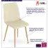 Janobeżowe krzesło welurowe Orinos 3S