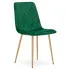 Ciemnozielone krzesło welurowe pikowane - Orinos 3X
