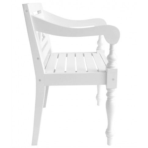 Szczegółowe zdjęcie nr 6 produktu Mahoniowe krzesła tarasowe Amarillo 2 szt - białe
