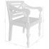 Szczegółowe zdjęcie nr 9 produktu Mahoniowe krzesła tarasowe Amarillo 2 szt - białe