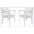 Zdjęcie białe krzesła mahoniowe na taras i werandę Amarillo - sklep Edinos.pl