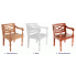 Szczegółowe zdjęcie nr 10 produktu Mahoniowe krzesła tarasowe Amarillo 2 szt - białe