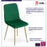 Ciemnozielone krzesło tapicerowane z kompletu Orinos 3S