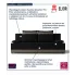 Rozkładana sofa Rivare czarno-brązowa