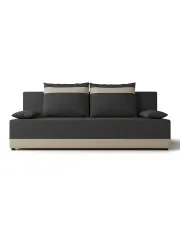 Szaro-beżowa sofa rozkładana z pojemnikiem  - Rivare w sklepie Edinos.pl
