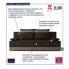 Brązowa sofa Rivare