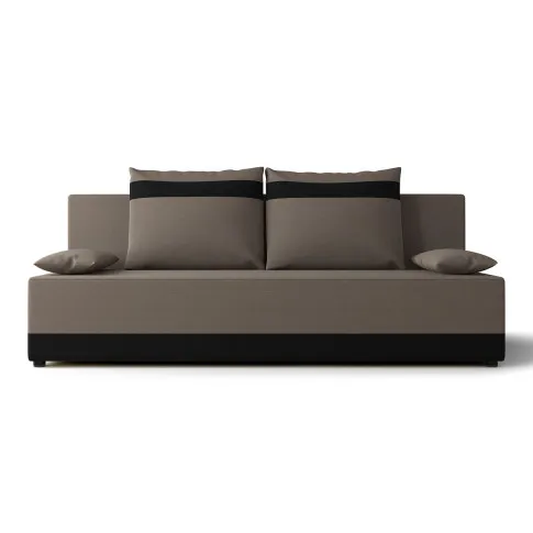 Brązowo-czarna sofa rozkładana Rivare