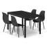 czarny zesta mebli do jadalni Renox 3X