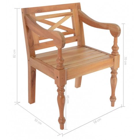 Szczegółowe zdjęcie nr 9 produktu Mahoniowe fotele na taras Amarillo 2 szt - jasnobrązowe