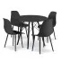 czarny zestaw mebli do jadalni Duto 3X