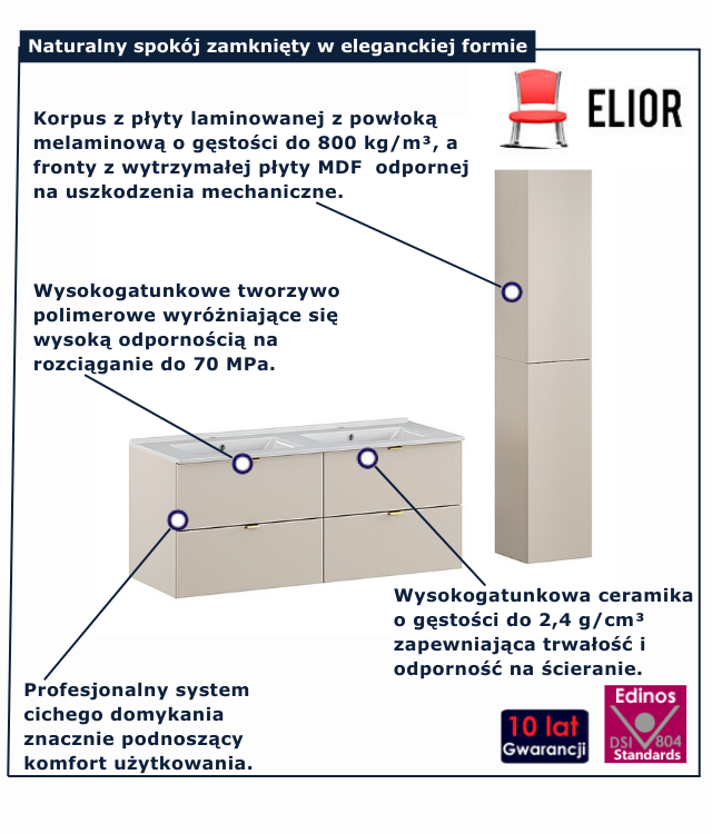 Kaszmirowy zestaw mebli Belvani 10X 