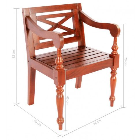 Szczegółowe zdjęcie nr 9 produktu Mahoniowe krzesła na taras Amarillo 2 szt - ciemnobrązowe