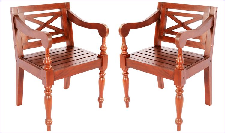 Zestaw drewnianych krzeseł mahoniowych na tras Amarillo