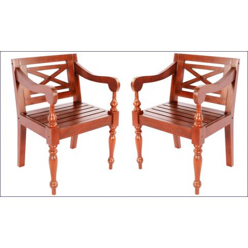 Zdjęcie mahoniowe toczone krzesła na taras, werandę Amarillo - sklep Edinos.pl