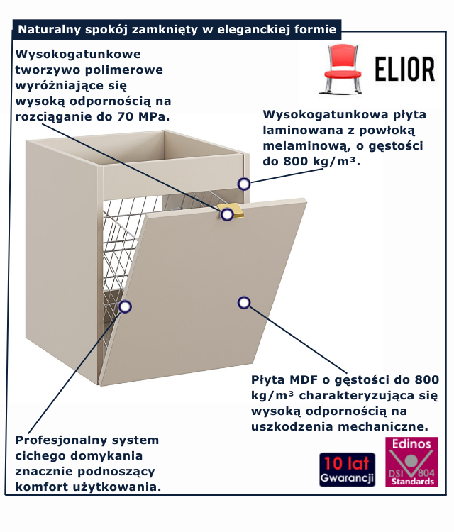 Kaszmirowa szafka łazienkowa Belvani