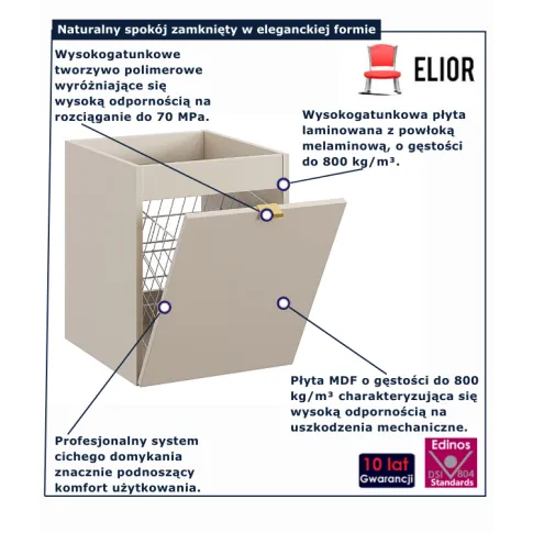 Kaszmirowa szafka do łazienki Belvani 6X