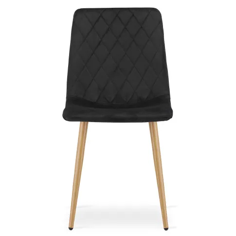 Czarne pikowane krzesło z kompletu krzeseł Orinos 3S