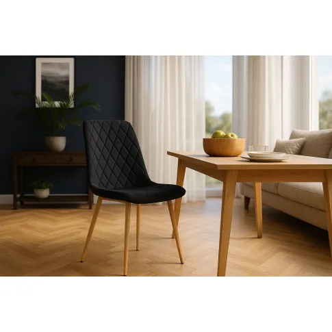 Wnętrze z czarnym metalowym krzesłem Orinos 3X