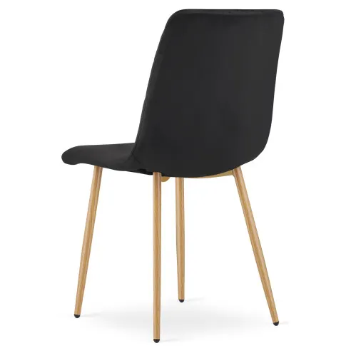 Czarne aksamitne krzesło do jadalni Orinos 3X