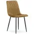 Brązowe welurowe krzesło z czarnymi nogami - Orinos 4X