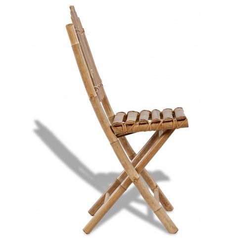 Szczegółowe zdjęcie nr 6 produktu Składane krzesła bambusowe Javal - 4 szt.