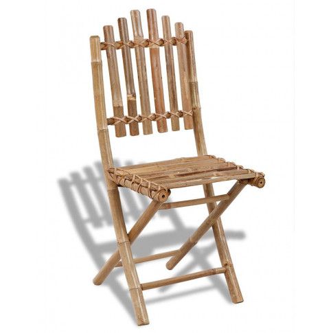 Szczegółowe zdjęcie nr 4 produktu Składane krzesła bambusowe Javal - 4 szt.