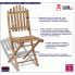 Fotografia Składane krzesła bambusowe Javal - 4 szt. z kategorii Krzesła ogrodowe