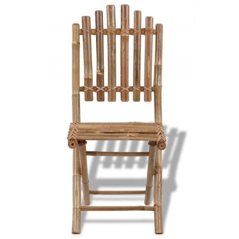 Szczegółowe zdjęcie nr 5 produktu Składane krzesła bambusowe Javal - 4 szt.